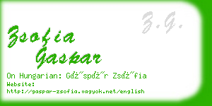 zsofia gaspar business card